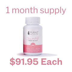 Puraz Collagen Infusion Capsules bottle for skin, hair and nails support