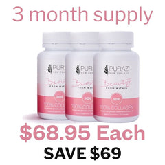 Puraz Collagen Infusion Capsules bottle and capsules