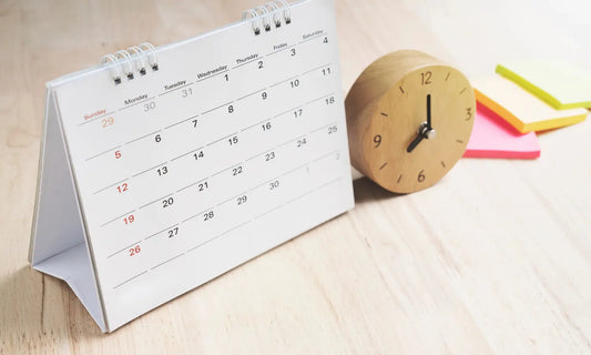 Puraz collagen powder and capsules beside coffee, water and a daily cue checklist