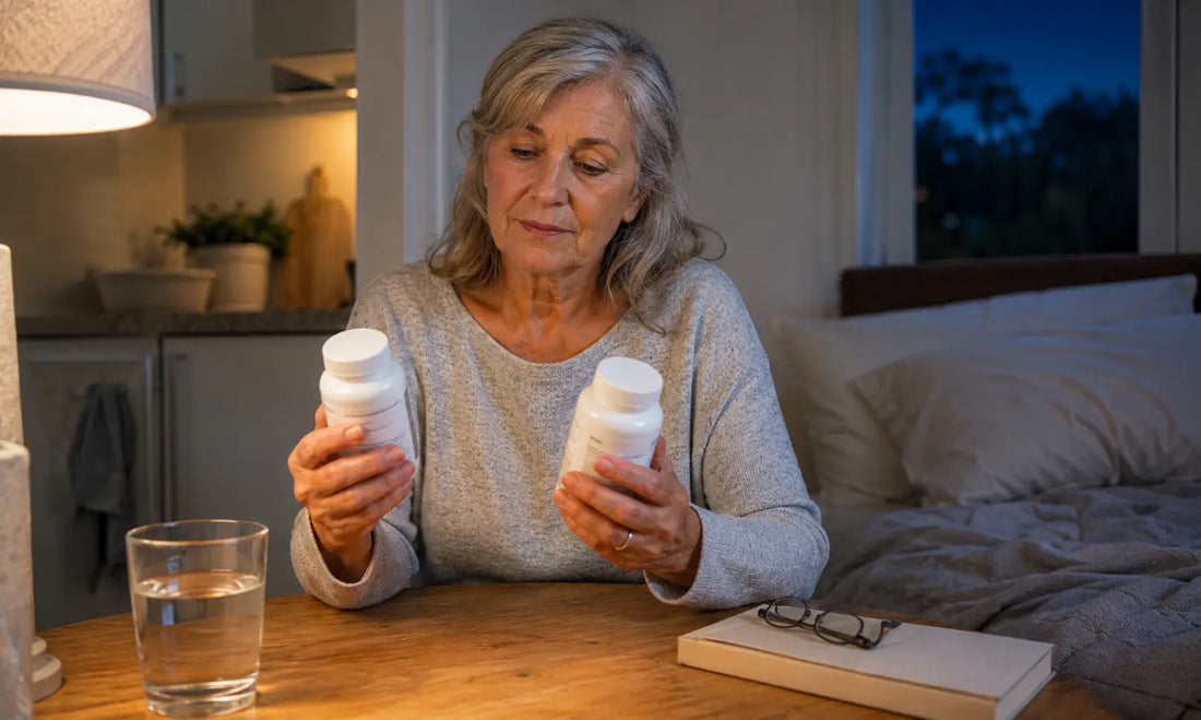 Puraz sleep support routine comparing glycine and magnesium powder at bedtime