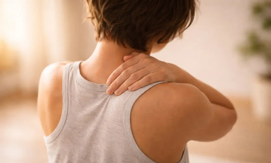 Active woman in her 40s after a walk in a New Zealand outdoor setting, representing perimenopause joint support after exercise