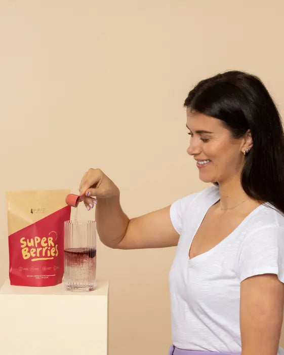 Berry powder and antioxidant powder support