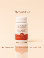 Puraz 100% Krill Oil omega 3 supplement for heart, brain and joint health