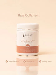 Puraz RAW Collagen Powder tub for skin, hair and nail support