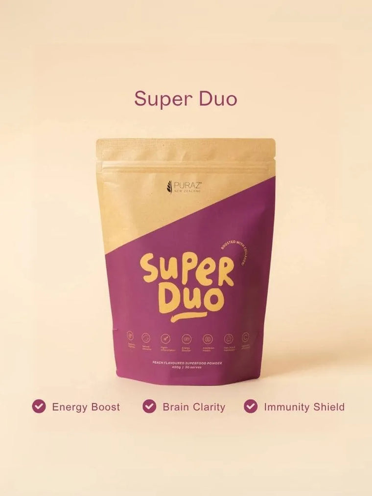 Puraz Super Duo superfood powder pouch for energy and immunity support