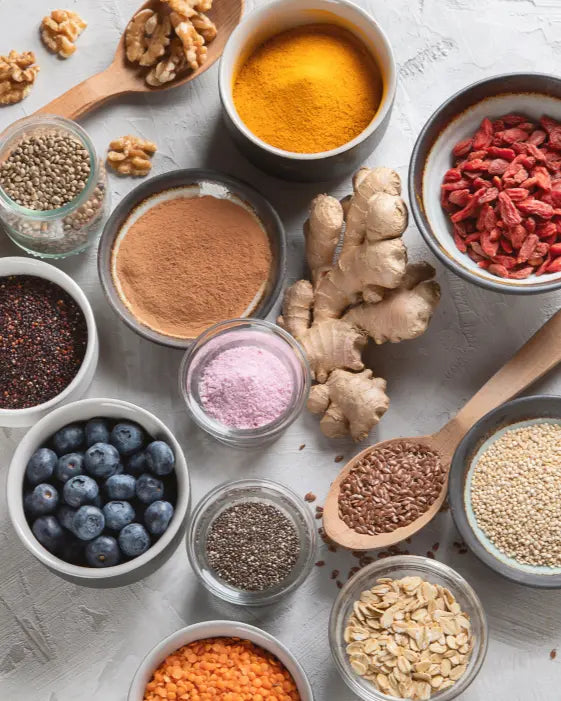 Stack superfood powders carefully